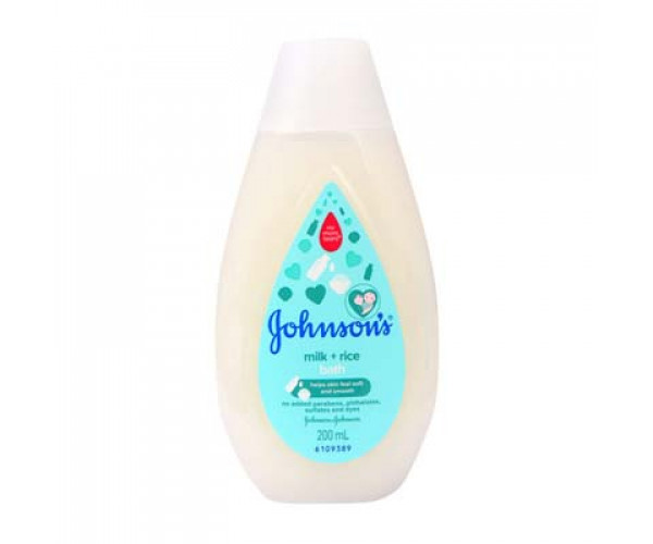 Sữa tắm dưỡng ẩm chứa sữa và tinh chất gạo Johnson Baby Bath (200ml)