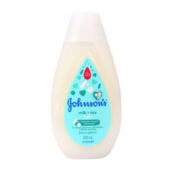 Sữa tắm dưỡng ẩm chứa sữa và tinh chất gạo Johnson Baby Bath (200ml)
