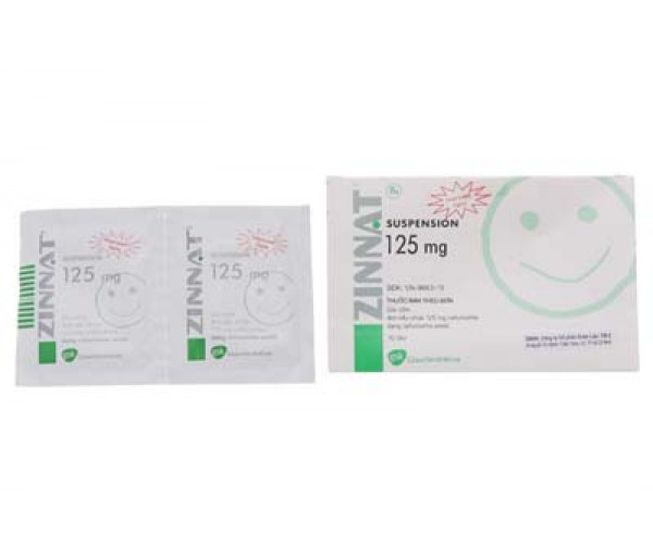 Thuốc kháng sinh Zinnat Suspention 125mg (10 gói/hộp)