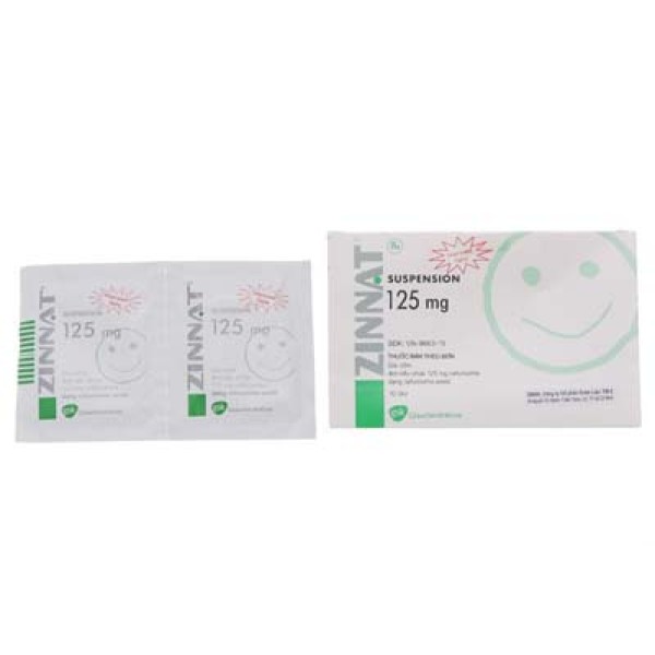 Thuốc kháng sinh Zinnat Suspention 125mg (10 gói/hộp)