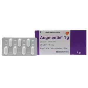 Augmentin 1g (2 vỉ x 7 viên/hộp)