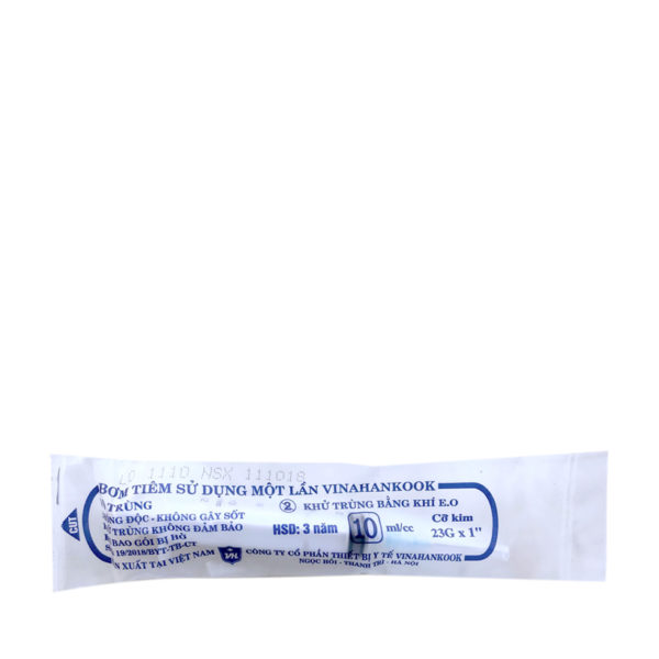 Bơm tiêm sử dụng một lần Vinahankook (10ml/cc)