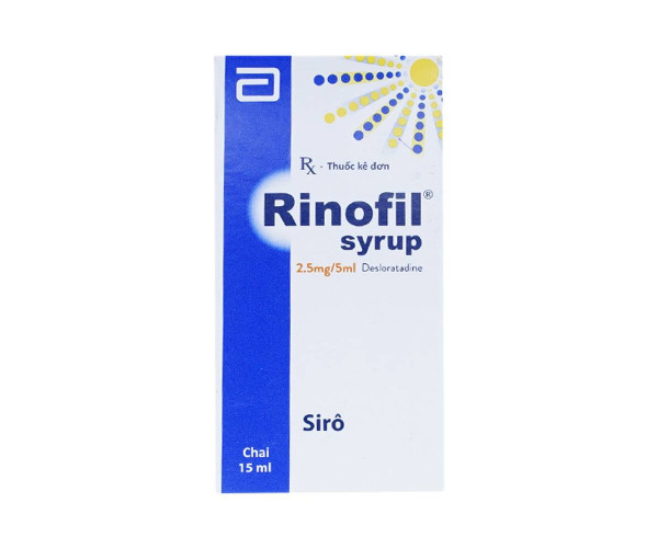 Thuốc làm giảm triệu chứng viêm mũi dị ứng Rinofil Syrup 2.5mg/5ml (15ml)