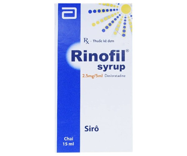 Thuoc Rinofil Rinofil Syrup 2.5mg/5ml (15ml) | Thuốc làm giảm triệu chứng viêm mũi dị ứng