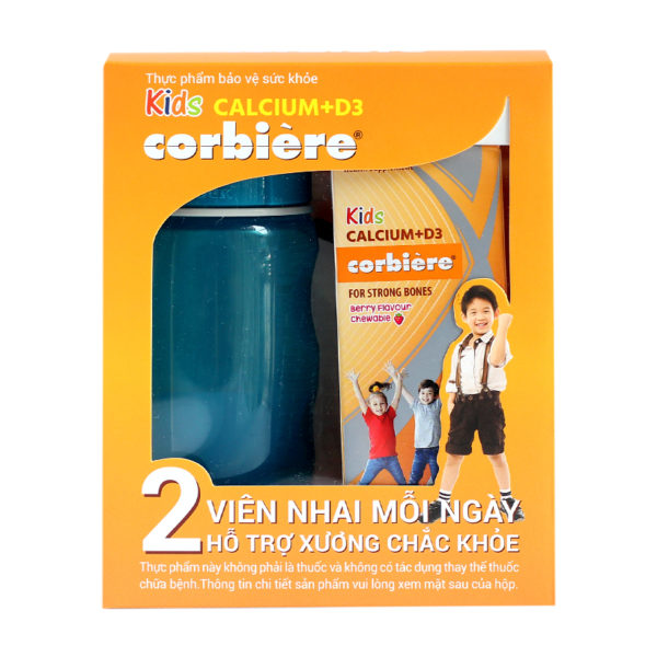 Thực phẩm bảo vệ sức khỏe Kids Calcium+D3 Corbière (30 viên/hộp)