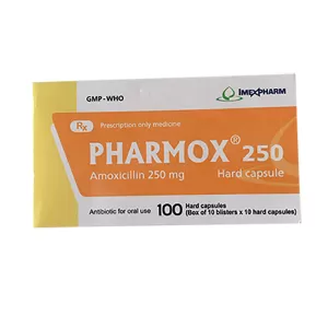 Pharmox 250mg (10 vỉ x 10 viên/hộp)