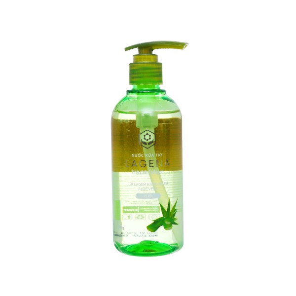 Nước rửa tay tinh chất collagen Lagena hương lô hội (Chai 300g)