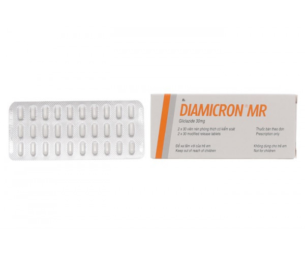 Thuốc trị bệnh tiểu đường Diamicron MR 30mg (2 vỉ x 30 viên/hộp)