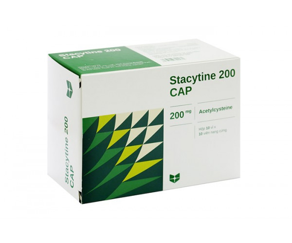 Thuốc tiêu đờm Stacytine 200mg CAP (10 vỉ x 10 viên/hộp)