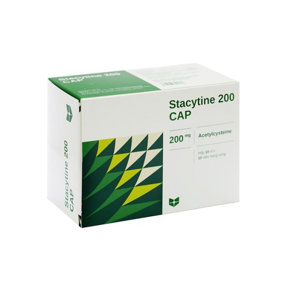 Thuốc tiêu đờm Stacytine 200mg CAP (10 vỉ x 10 viên/hộp)