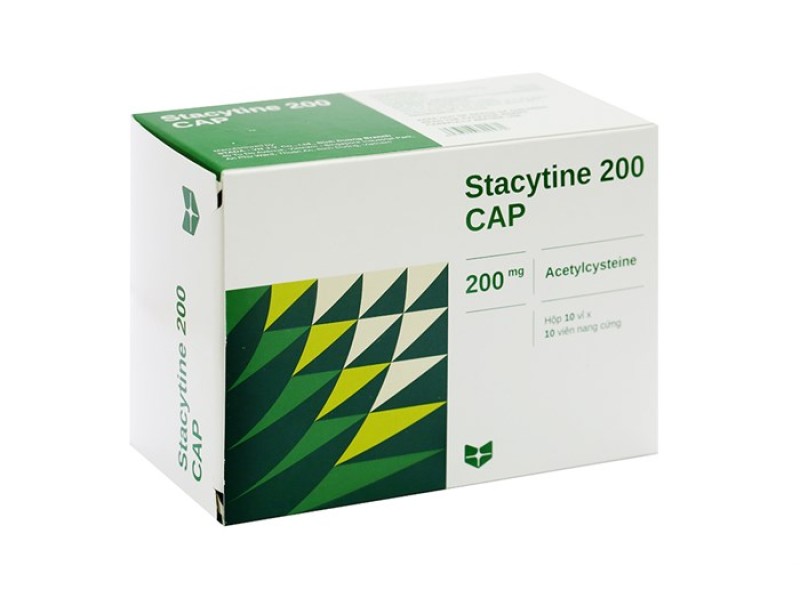 Thuốc tiêu đờm Stacytine 200mg CAP (10 vỉ x 10 viên/hộp)