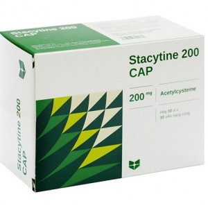 Thuốc tiêu đờm Stacytine 200mg CAP (10 vỉ x 10 viên/hộp)