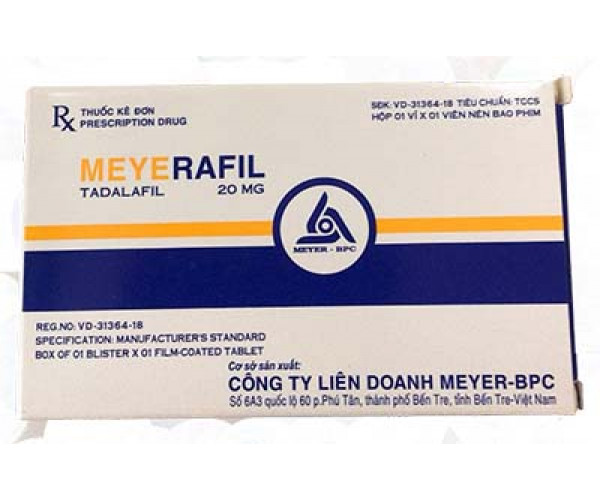 Thuốc trị rối loạn cương dương Meyerafil 20mg (1 viên/hộp)
