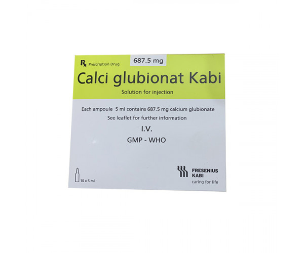 Dung dịch tiêm Calci Glubionat Kabi 5ml (10 ống/hộp)