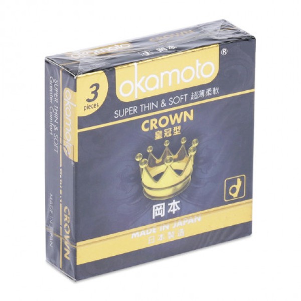 Bao cao su Okamoto Crown (3 cái/hộp)
