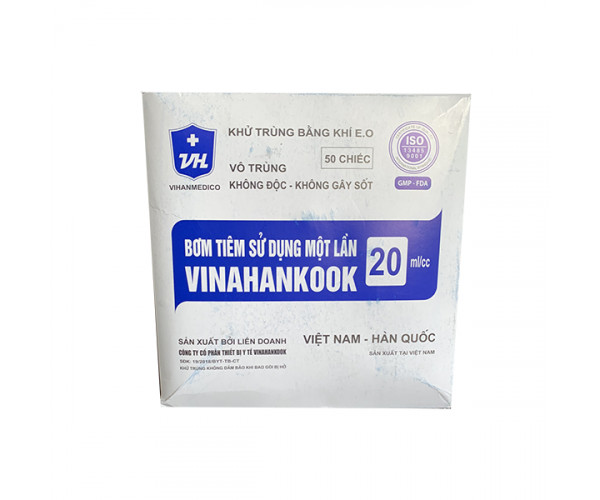 Bơm tiêm sử dụng một lần Vinahankook (20ml/cc)