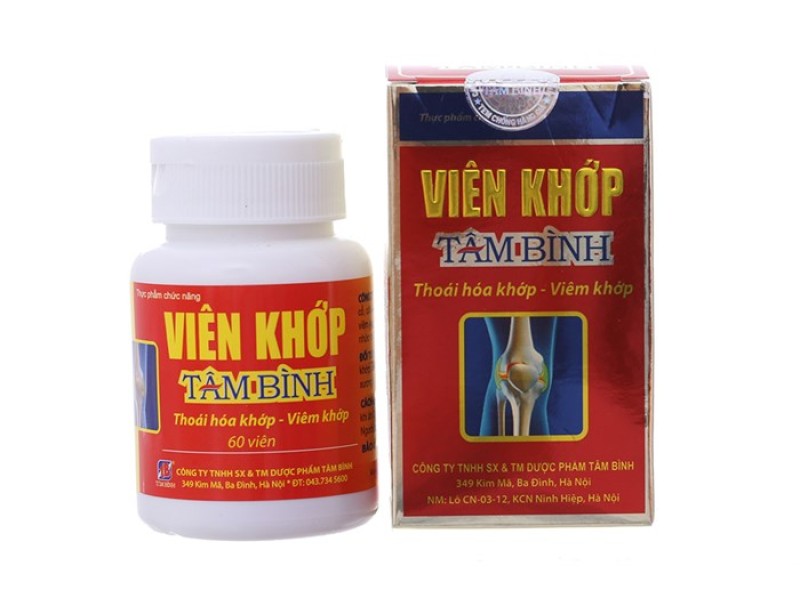 Viên uống chuyên trị viêm, thoái hóa khớp Viên Khớp Tâm Bình (60 viên/hộp)