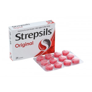 Viên ngậm kháng khuẩn, giảm ho Strepsils Original (24 viên/hộp)
