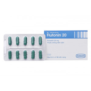 Thuốc chống trầm cảm Flutonin 20mg (5 vỉ x 10 viên/hộp)
