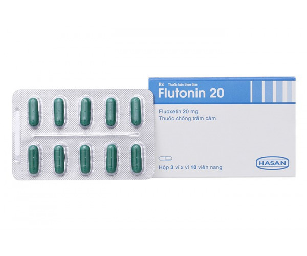 Thuốc chống trầm cảm Flutonin 20mg (5 vỉ x 10 viên/hộp)