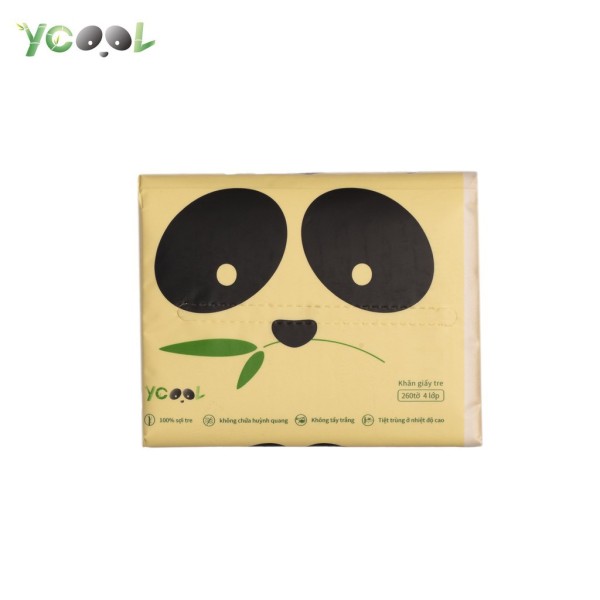 Khăn giấy tre YCOOL 260 tờ 4 lớp dai mềm mịn