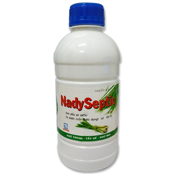 Nước lau sàn nhà tinh dầu sả khử trùng sạch sẽ, xua đuổi côn trùng Nadyseptic (1 lít)