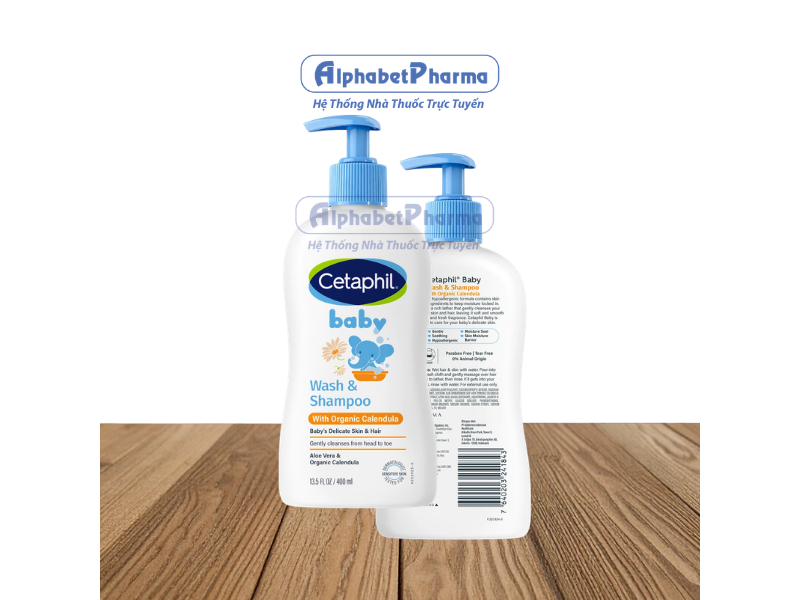 Sữa tắm gội cho bé Cetaphil Baby Wash & Shampoo With Organic Calendula (400ml)