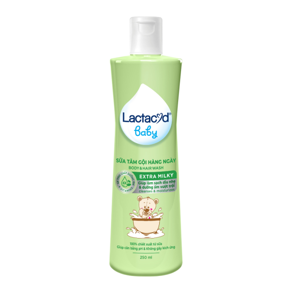 Sữa tắm gội trẻ em Lactacyd Milky (250ml)