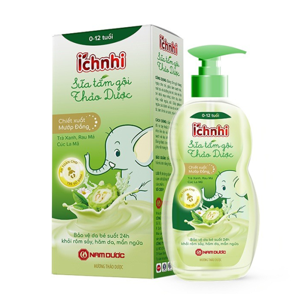 Sữa tắm gội thảo dược Ích Nhi (200ml)