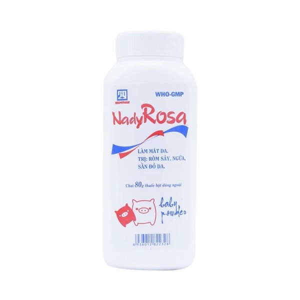 Phấn thơm làm mát da trị rôm sảy Nadyrosa (80g)