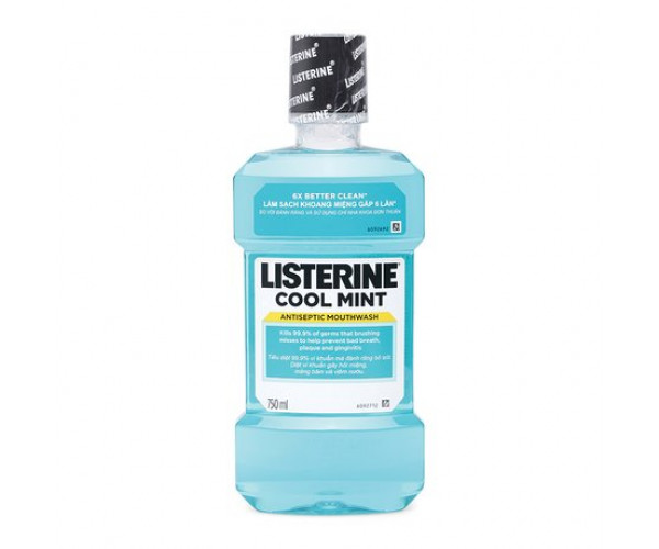 Nước súc miệng diệt khuẩn hương bạc hà mát lạnh Listerine cool mint (750ml)