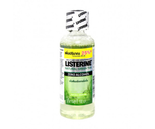 Nước súc miệng không cồn hương trà xanh Listerine Natural Green Tea Zero Alcohol (100ml)