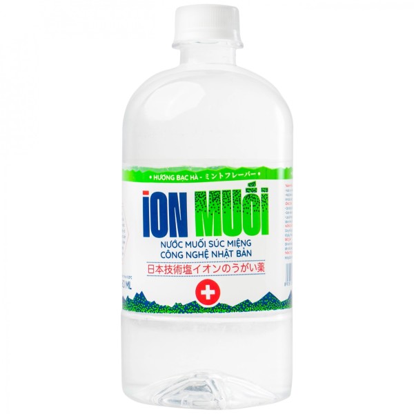 Nước súc miệng diệt khuẩn, vệ sinh họng và miệng I-On Muối Fujiwa hương bạc hà (680ml)
