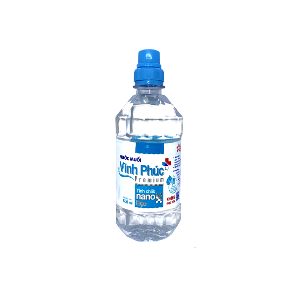 Nước muối sinh lý Vĩnh Phúc Premium tinh chất Nano bạc (1000ml)