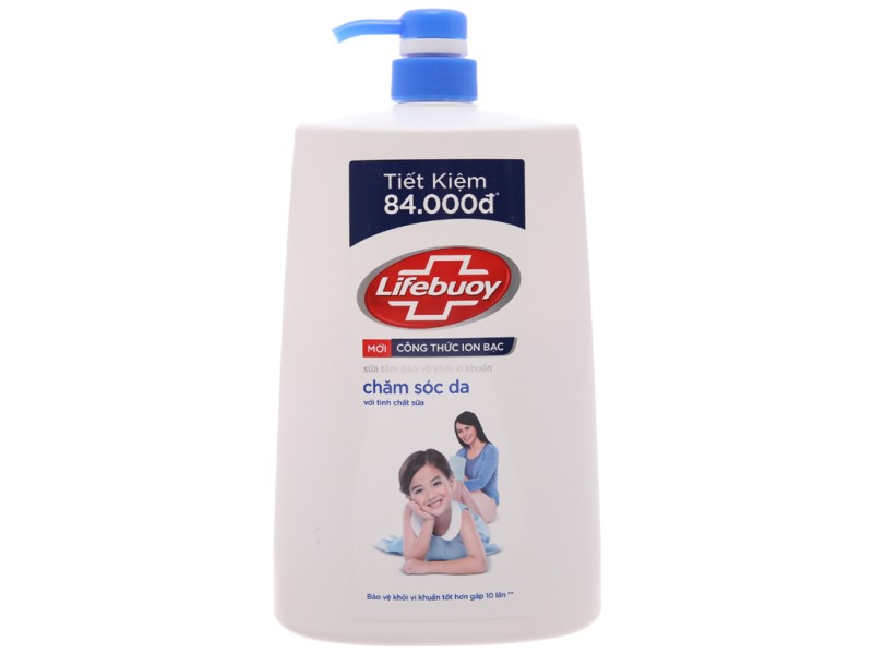 Sữa tắm bảo vệ khỏi vi khuẩn Lifebuoy chăm sóc da (1.1kg)