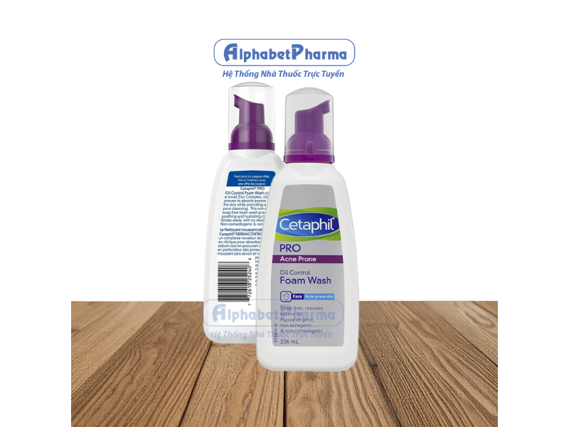 Sữa rửa mặt tạo bọt cho da dầu và mụn Cetaphil Pro Acne Prone Oil Control Foam Wash (236ml)