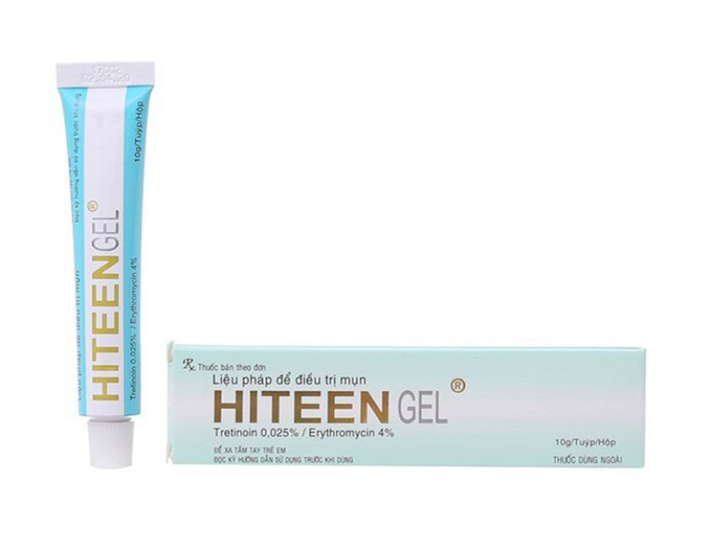 Thuốc điều trị mụn trứng cá dạng vi u nang Hiteen gel (10g) 