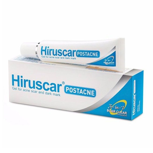 Gel làm mờ sẹo mụn và thâm mụn Hiruscar Post Acne (10g)