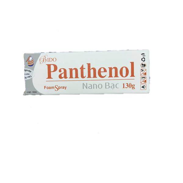 Xịt dưỡng da, giảm rạn da Bido Panthenol FoamSpray Nano Bạc (130g)