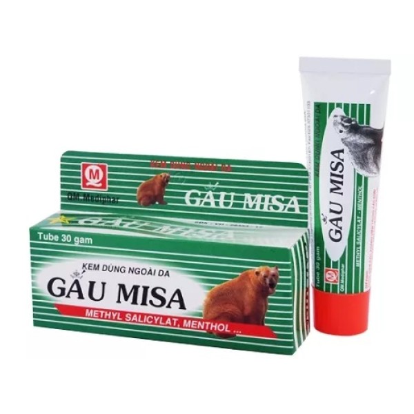 Kem xoa bóp điều trị mỏi cơ, bong gân Gấu Misa (30g)