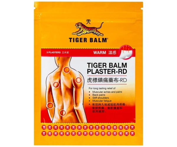 Cao dán giảm đau nhức, mỏi cơ Tiger Balm Plaster-RD 7cmx10cm (3 miếng/túi)