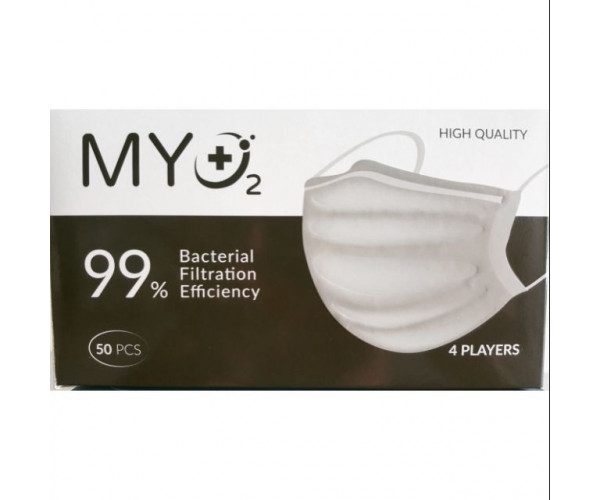 Khẩu trang y tế MYO2 4 lớp màu trắng (50 Chiếc/Hộp)