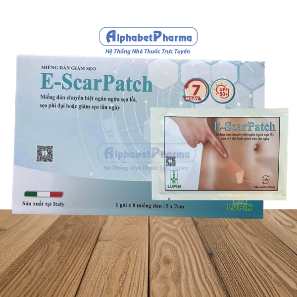 Miếng dán ngăn ngừa sẹo lồi E-ScarPatch 5cm x 7cm (8 miếng/gói)