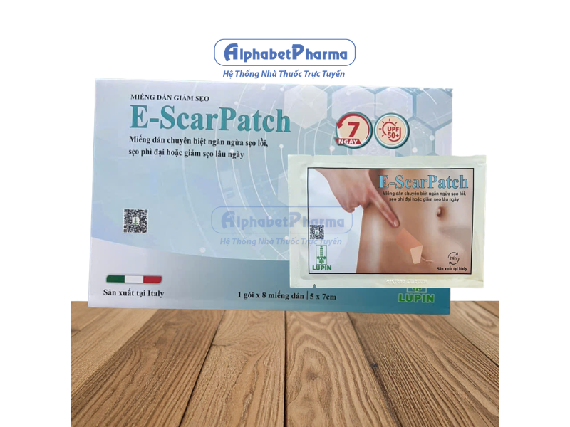 Miếng dán ngăn ngừa sẹo lồi E-ScarPatch 5cm x 7cm (8 miếng/gói)