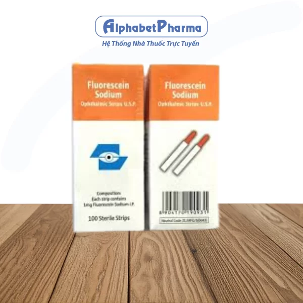 Que nhuộm Fluorescein Sodium Surgi Edge (100 que/hộp)