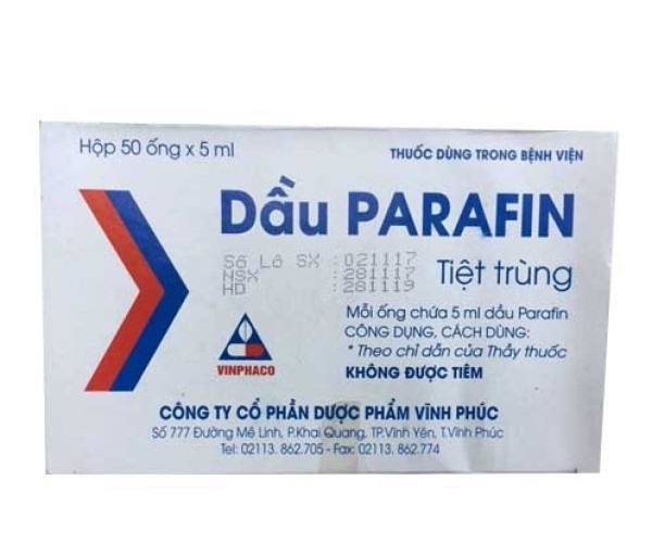 Dầu Parafin Vinphaco 5ml (50 ống/hộp)
