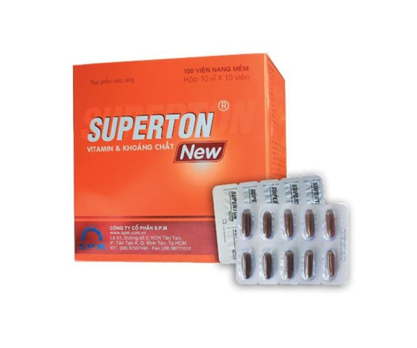 Viên uống bổ sung vitamin và khoáng chất giúp giảm mệt mỏi Superton (10 vỉ x 10 viên/hộp)