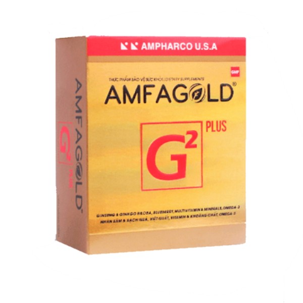 Viên uống hỗ trợ hoạt huyết và bồi bổ sức khoẻ AMFAGOLD G2 PLUS (3 vỉ x 10 viên/hộp)