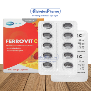 Viên uống phòng ngừa và trị thiếu máu do thiếu sắt Ferrovit C (3 vỉ x 10 viên/hộp)