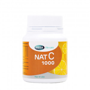Viên uống bổ sung Vitamin C Nat C 1000 (30 viên/lọ)